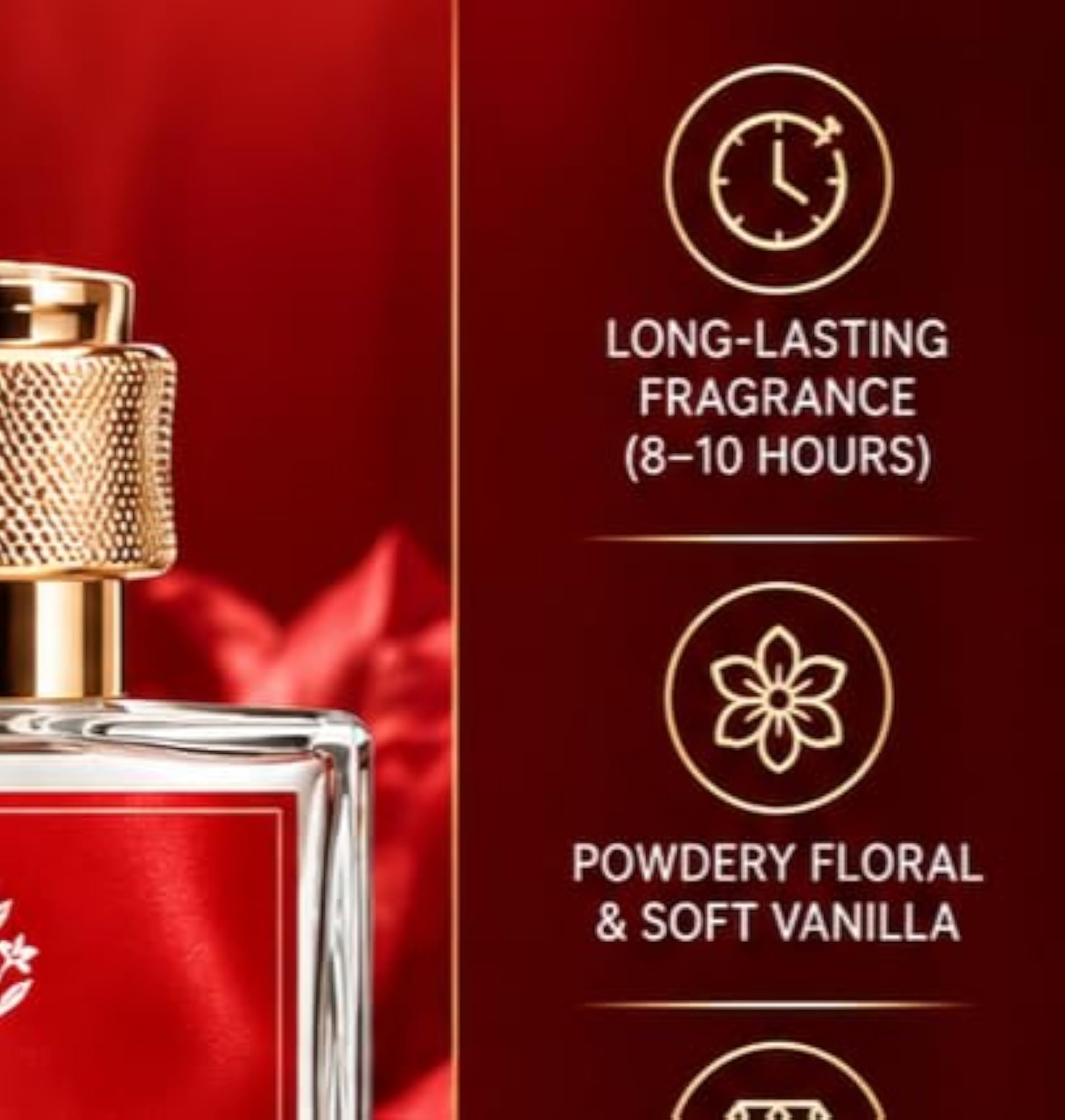 Eau De Parfum for Women, Powdery Floral & Soft Vanilla