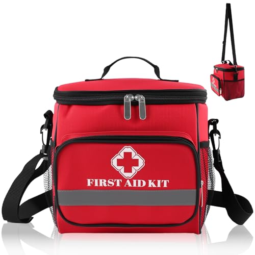 Zasjon Trousse de Secours Vide Étanche, Trousse Pharmacie Voyage de Grande Capacité, Portable Sac de Médecine AVCE Sangle, Sac DUrgence Médical pour...