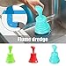 ERTXGBA New Pipeline Dredge Suction Cup Toilet Plungers Press Cleaning Sink Drain Pipe Tool(Blue)