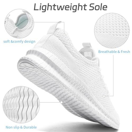 Image of Men Non-Slip Work Shoes Tennis Gym Sneakers Breathable Slip Resistant Lightweight and Comfortable for All-Day Wear Sports and Walking
