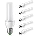 Produktbild Elrigs E27 LED Lampe Stabform, 9W LED Birne entspricht 75W Glühbirne, Warmweiß (3000K) Maiskolben Leuchtmittel ersetzt 18W Energiesparlampe, Blendfreie Beleuchtung für Leselampe, 6er Pack