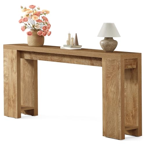 Nintendo NES Classic Console Little Tree 70.9-Inch Long Console Table, Narrow Sofa Table Behind The Couch, Farmhouse Console...