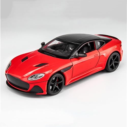 Image of New 1:24 Astorn Martin Diecast Alloy Metal Pull Back Car with Openable Doors Music Sound and Light Vehicle Toy Car for Kids Boys (Yellow)