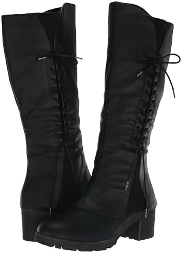 MUK LUKS Women's Lucy Lonnie Fashion Boot, Black, Size 6 Review | Image 6
