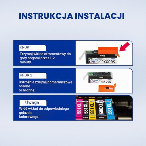 KINGWAY 580XXL 581XXL Multipack Kompatibel mit Canon Druckerpatronen 581 XXL 580 XXL für Canon Pixma TS6350a Patronen TS705 TS8350 TS8550 TS8352 TS9550 TS6351 TS8351 TR8550 TR7550 TS9150 15er-Pack