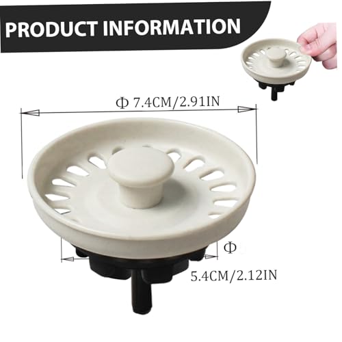 Colador de Fregadero Blanco 3 Pulgadas Portátil miniatura 3