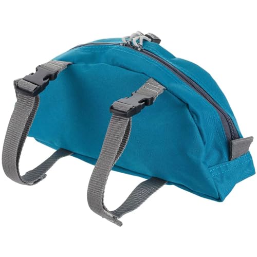 Tucker Day Tripper Pommel Bag - Durable Water Resistant Horse Trail Riding Saddle Pouch with Double Compression Attachment Straps & Side Buckle, Turquoise Blue