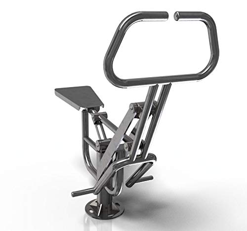 TOLYMP Ruderbank aus V2A-Edelstahl für den Outdoor-Einsatz, für Mehrgenerationen Park, Spielplatz, Firmenfitness Cover