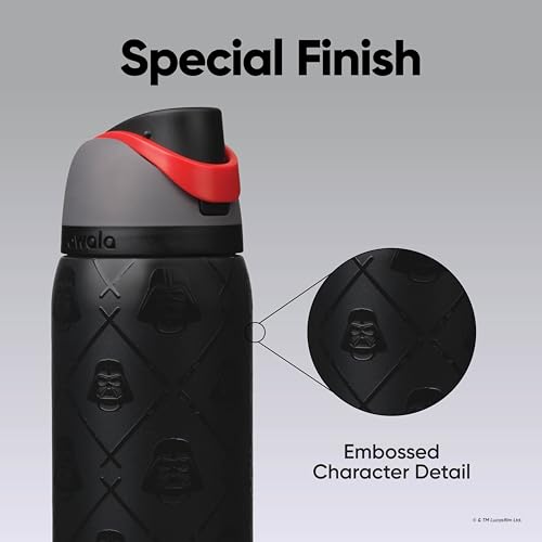 Image of Owala Star Wars FreeSip Insulated Stainless Steel Water Bottle with Straw for Sports, Travel, and School BPA-Free Sports Water Bottle, 32 oz, Darth Vader
