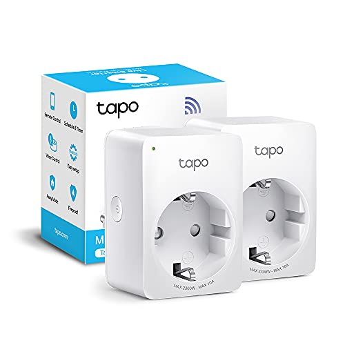 Tapo P100 Presa Intelligente WiFi Smart Plug, Compatibile con Alexa e Google Home, Controllo Remoto Tramite APP Tapo, 10A, 2300W, Confezione da 2 Pezzi 2pz