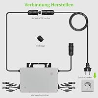 BC01 Kabel 2M, BC-01 Buchse auf Schuko Stecker AC Anschlusskabel, Anschlusskabel mit BC-01 Männlich Stecker und AC Schuko Stecker für die HMS Mikrowechselrichter Serie (BC01-2M) – Ansicht 2