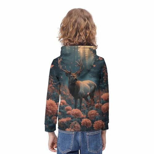 Sweats à capuche automne pour garçons et filles - Pull manches longues vêtements 11-13Y - 4
