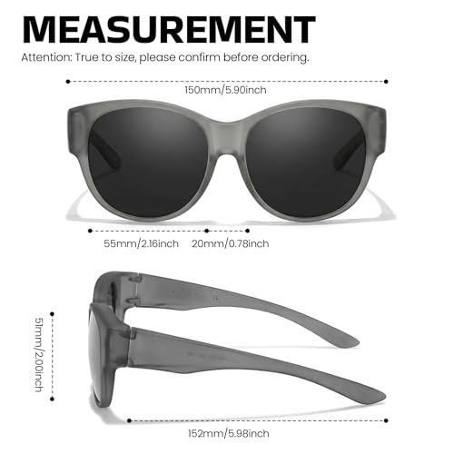 Image of Xfeel Polarized Over Glasses Sunglasses for Women Fitover Sun Glasses | Sunglasses that Fit Over Glasses, UV400 Protection, Outdoor Driving Shades, Over Reading /Prescription Glasses Sunglasses
