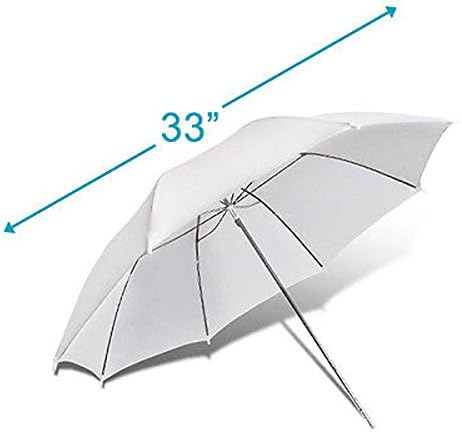 2pcs x Photography Light Video Translucent Soft Light Umbrella with Metal Plug Photography Studio Flash Umbrella for Studio Flash Strobe Lighting (White)