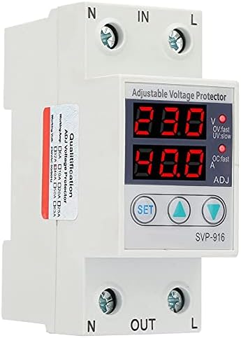 Intelligent Single Phase Adjustable Over-Voltage Under-Voltage Current Protector,230VAC 50 / 60Hz(40A)