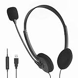 ♬ Anschluss und Wiedergabe: USB-Kopfhörer sind Plug & Plug; Spielen, erfordert keine Treiber oder Installation von zusätzlicher Software, verbindet einfach das Computer-Headset mit einem PC oder Laptop und sind gut zum Gehen, es ist ideal für Skype-Chat, Geschäft, Call-Center, Podcast, Video-Aufnahme, WhatsApp, Online-Kurse, LKW-Fahrer, Telefon-Shops, Videokonferenzen, etc. Webinar. Gefühle, Lehren, Xbox Live, Spiel-Chat und vieles mehr.