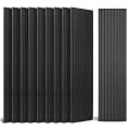 Art3dwallpanels Acoustic Panels, 48" X 12" X 0.35", Black, 10 Pack