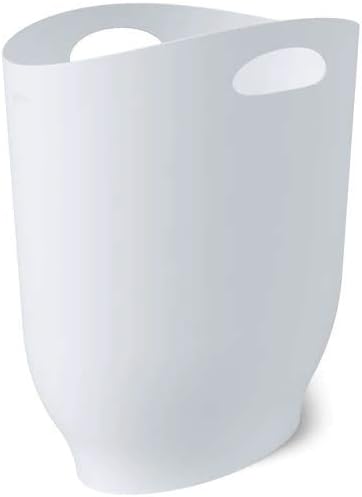 Umbra Harlo, 2.4 Gallon, White Sleek & Stylish Bathroom Trash Can, Small Garbage Bin Wastebasket for Narrow Spaces at Home or Office, 2-1/2 Gallon Capacity, 2.3-1012181-660
