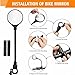 for Bike Handlebar Mirror 2 Pack, 360 Degree Rotatable and Adjustable Wide Angle Acrylic Convex Rear View Mirror for Mountain, Electric and Folding Bicycles