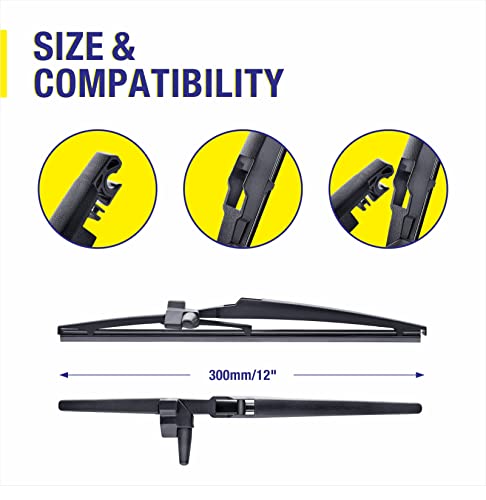 Image of 5 PLUS 12 inch Rear Wiper Blade Replacement for Toyota 4Runner 2009-2003 BACK Windshield Wiper Blade (12-F)