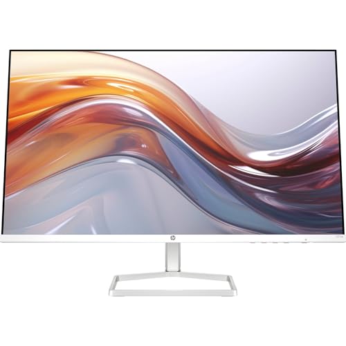 HP 527sa Monitor con Casse, Schermo da 27″ FHD IPS Antiriflesso, Tecnologia Eye Ease, Tempo Risposta 5 ms GtG Overdrive, Risoluzione 1920 x 1080, Software Display Center, HDMI, Bianco