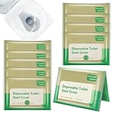 Gobesty 100 Stück Einweg Toilettensitzbezug, Spülbare Toilette Auflage, WC Sitzschutz Sitzauflagen, Antibakteriell, Ideal für Reisen, öffentliche Toiletten, Töpfchentraining, Hotelkrankenhaus