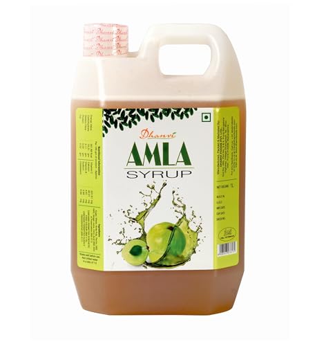 Image of Dhanvi Amla Ginger Syrup - 1 Litre | Gooseberry Awla Sharbat for Daily Use