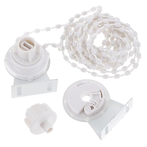 TOYZFRIENDY Kit Repuesto para Persianas Enrollables con Embrague Forma Núcleo Metálico Accesorios Blancos para Estores De Incluye Cadena Seguridad Infantil Montaje Lateral Compatible y Soporte