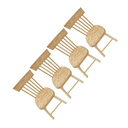 Toddmomy 4 Uds Muebles De Casa De Muñecas Mini Muebles Mini Casa Muebles En Miniatura Mini Muebles De Casa DIY Mini Accesorios De Casa Mini Silla Mesa De Arena De Bambú