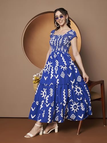 Image of ZWERLON | Dress for Women | Elegant Off-Shoulder Tiered Maxi | Short Sleeve Ruffle Detail | Casual Chic Look