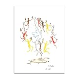 123 Life Picasso Dance of Youth Print Pablo Picasso Canvas Wall Art Minimalist Line Poster Abstract