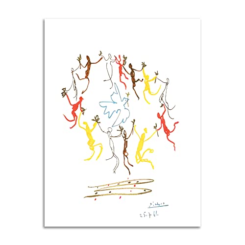 123 Life Picasso Dance Of Youth Print Pablo Picasso Canvas Wall Art Minimalist Line Poster Abstract Painting Artwork Picture For Bedroom No Frame (Dance Of Youth,30X40Cm/12X16In) #TOP29