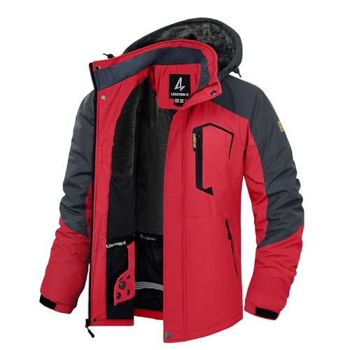 Image of Mens Winter Coats Ski Snowboard Jacket Down Waterproof Coat | Warm Jacket, Insulated Jacket, Cold Weather Jacket, Heavy Jackets, Winter Parka, Windproof Coat, Hiking, Camping, Working