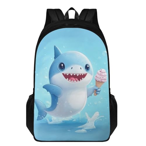 HUGS IDEA Mochila escolar para niñas, mochila de gran capacidad para estudiantes de jardín de infantes de primaria, Baby Shark, Taille unique