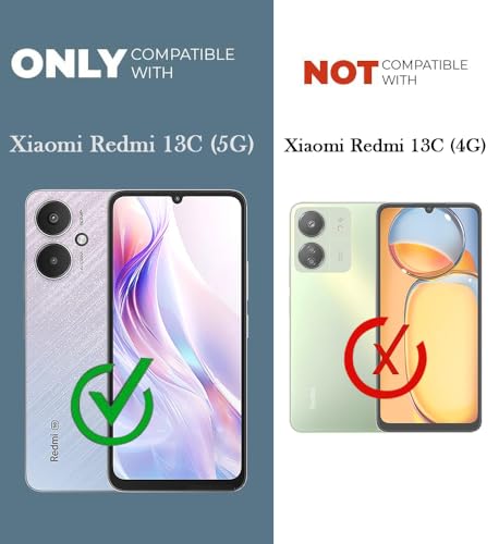 Image of Jkobi Lifetime Anti-Yellow MagSafe Compatible Clear Back Cover Case for Redmi 13C 5G (Sleek Hard Crystal | Shockproof and Camera Protection)