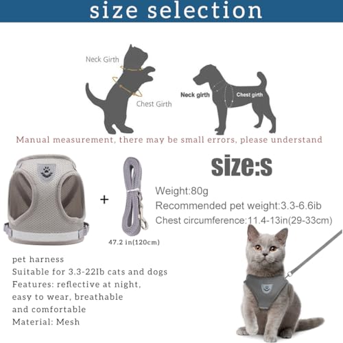 Pettorina Gatto Antifuga con Guinzaglio per Gatti