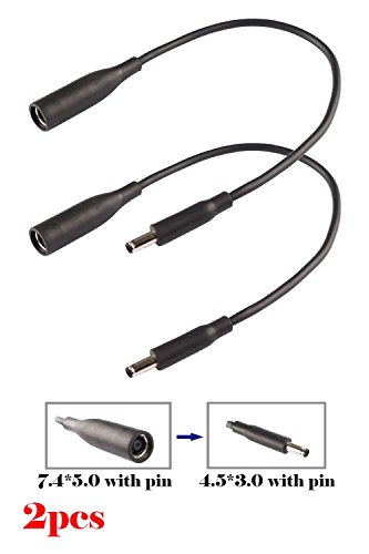 Tip Adapter Converter Cable 7.4 to 4.5mm for Dell Laptop Power Supply 30w