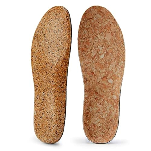 Nature - Plantillas ortopédicas de corcho para hombres y mujeres, plantillas ortopédicas para pies planos, fascitis plantar, para dolor de arco, arco alto, plantillas para botas (mujeres 6.5-7)