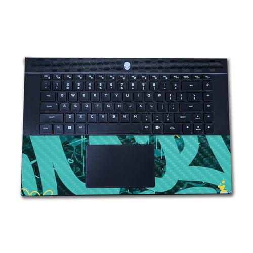 Image of Carbon Fiber Laptop Skin Compatible with Alienware M16 R2 (2024) - CyanTag - Premium 3M Vinyl Protective Wrap Decal Cover - Easy to Apply | Crafted in The USA by MightySkins