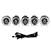 Produktbild Auto-Luftauslass-Ersatz, 5 Stück 3-Farben-Front-LED-Turbinen-Luftauslass-Umgebungslicht-Kit Ersatz für Mercedes-Benz C GLC-Klasse W205 X253 2015-2018
