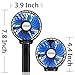 Small Handheld Battery Operated Face Fan with 2 Batteries, Portable & Rechargeable, Folding Design, Strong Airflow, 3 Settings, Ideal for Disney & Travel & Dry Eyelash, Blue, 4Inch (10-1000-F218)