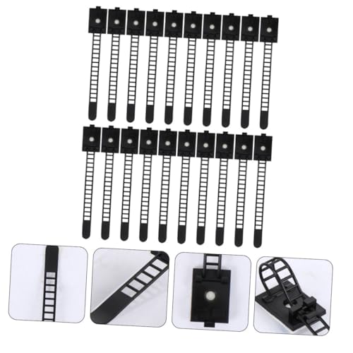 Uonlytech 25 piezas Clips para Cables para Escritorio, Clips Adhesivos para Gestión de Cables miniatura 6