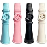 【2025最新改良モデル】カズー 軽量 良い音 Kazoo 初心者 簡単に演奏できる、大人と子供用 日本語説明書付 ストラップ付 持ち運びが簡単 メンブレン不要で洗える、ギター、ピアノ、ウクレレ用のカズー楽器の習得が簡単 演奏 音楽玩具 マルチカ(黒、白、青、ピンク-4個)