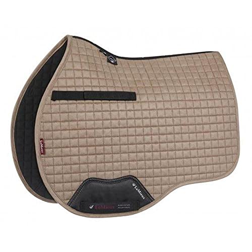 Tapis LeMieux ProSport Suede GP vison S/M, chabraque carré daim pour selle mixte et obstacle