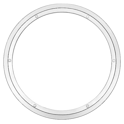 Rodamientos giratorios de metal aluminio Lazy Susan de 14 pulgadas plateado 2