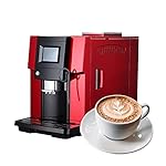 QJRGUY Automatic Center,200W Electric Espresso Machine, Machine,Milk Frother,Stainless Steel Brewer,Grind and Brew Coffee Maker,With 3.5inch Smart Touch Screen,30 s/cup