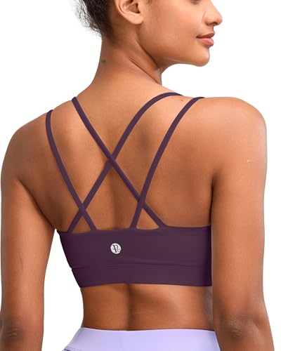 Image of RUNNING GIRL Sports Bras for Women High Support,Criss-Cross Back Strappy Bra Moulded Cup High Impact Workout Crop Tops