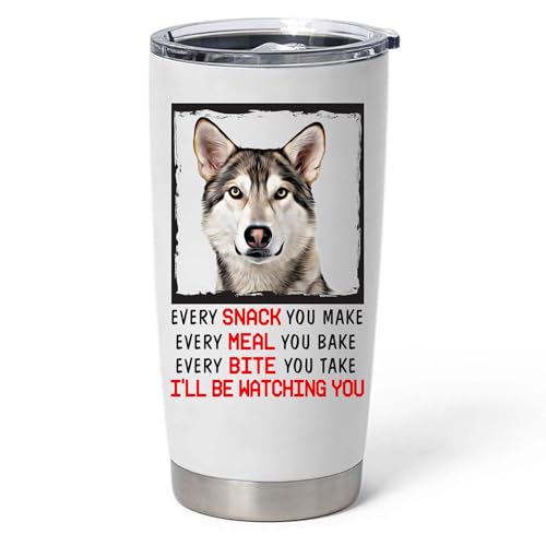 Every Snack You Make I'll Be Watching You Grey Tamaskan Dog
