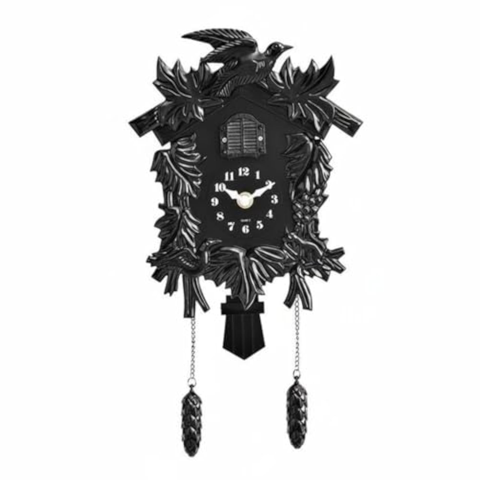 Hourly Chime ABS Cuckoo Timepiece, Black