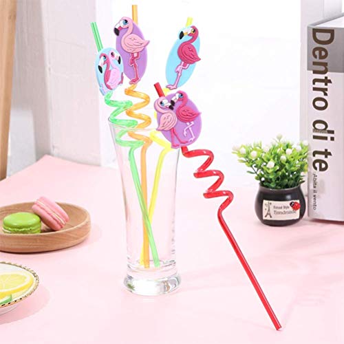 Set de 4 pitillos flamenco desechables de silicón miniatura 4